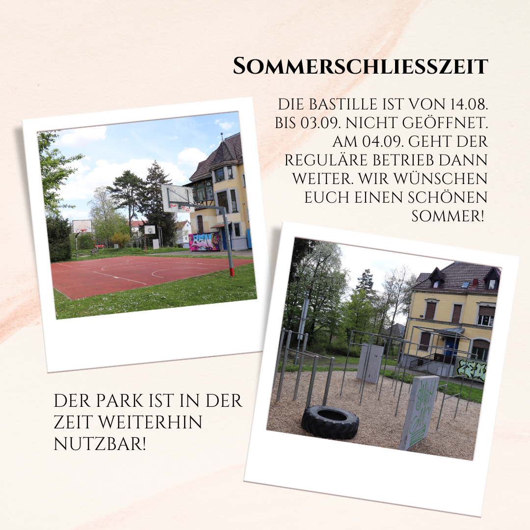 Sommerschließzeit vom 14.08. bis 04.09.